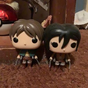 Eren & Mikasa funko pops | Attack on Titan